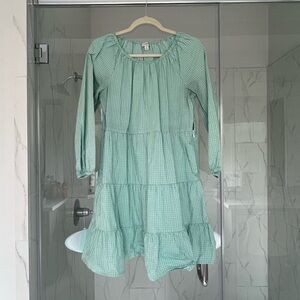 J. Crew Green Long Sleeve Dress